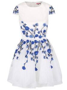 Rochie mini cu imprimeu floral alba – 30% reducere