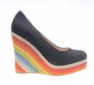 Pantofi dama negri Rainbow